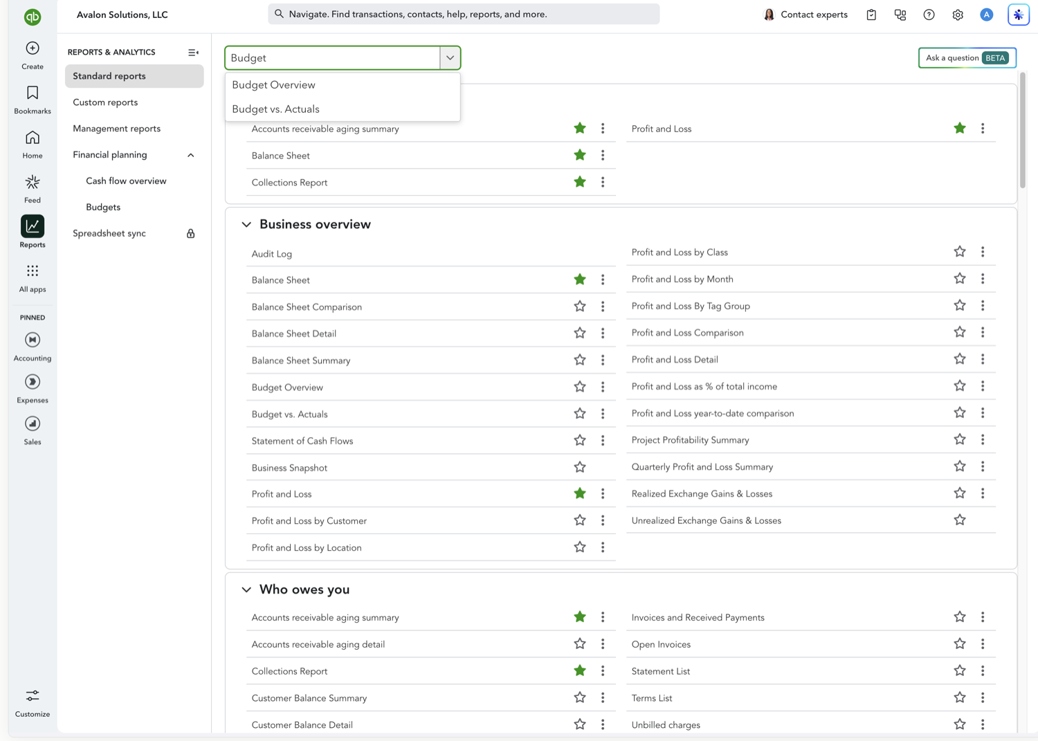 How to Run the Budget Overview Report in QuickBooks Online