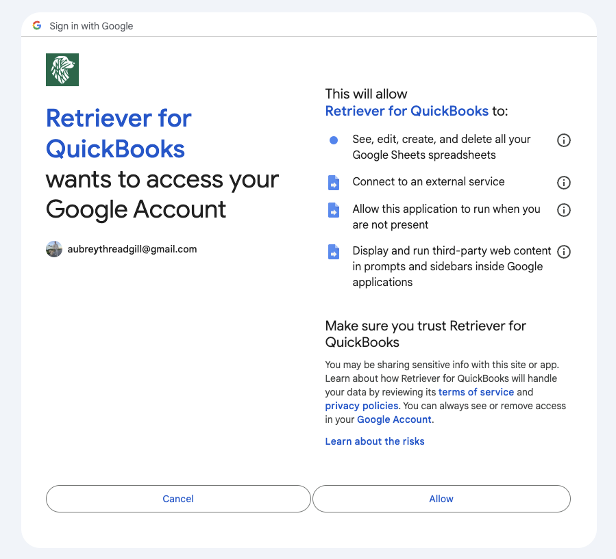 Google Permissions